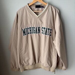 Michigan State Spartans Football Windbreaker Jacket J2 Sport Men's XL‎ SIGNED